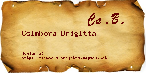 Csimbora Brigitta névjegykártya