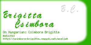 brigitta csimbora business card